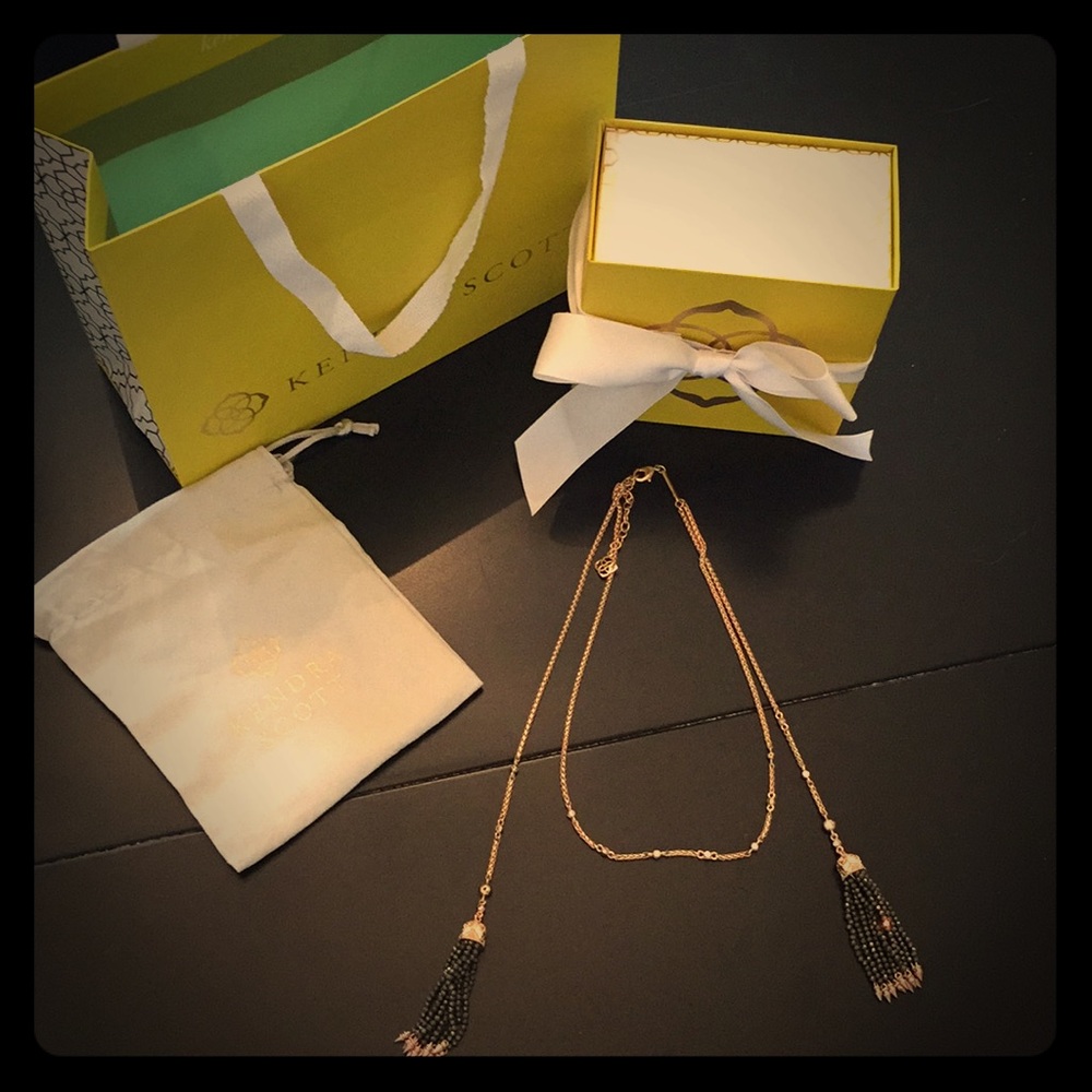 Kendra Scott Monique Rose Gold lariat necklace